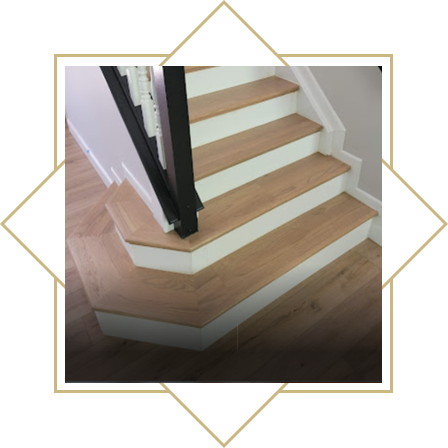 Wood Floor Stair Install